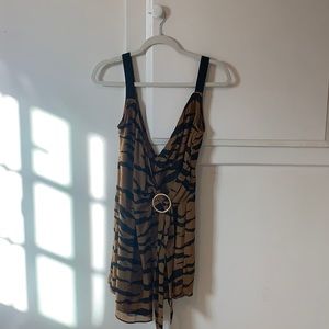 Show Me Your Mumu Tiger Front Mini Dress
